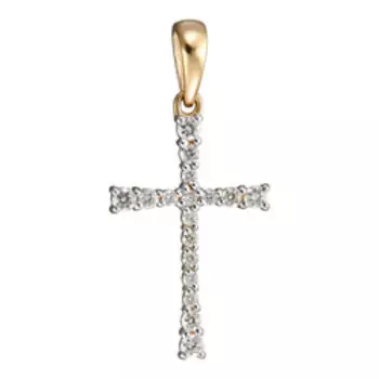 Золотая подвеска-крест 585 пробы