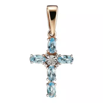 Золотая подвеска-крест 585 пробы