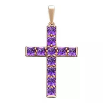 Золотая подвеска-крест 585 пробы