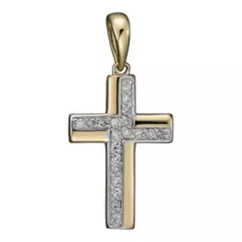 Золотая подвеска-крест 585 пробы