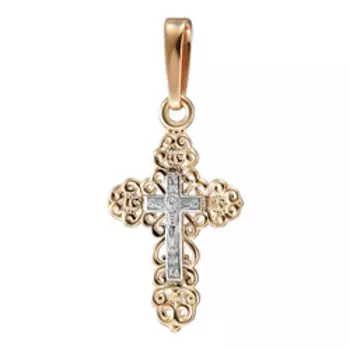 Золотая подвеска-крест 585 пробы