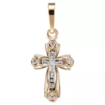 Золотая подвеска-крест 585 пробы