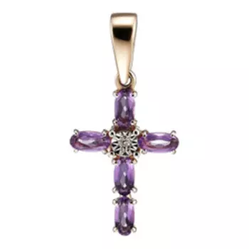 Золотая подвеска-крест 585 пробы