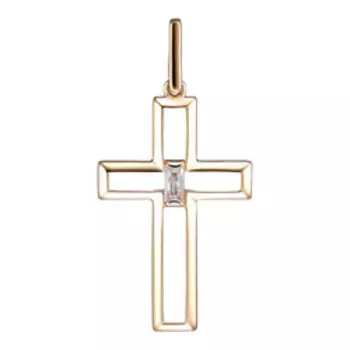 Золотая подвеска-крест 585 пробы
