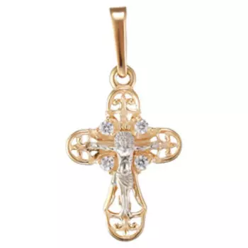 Золотая подвеска-крест 585 пробы