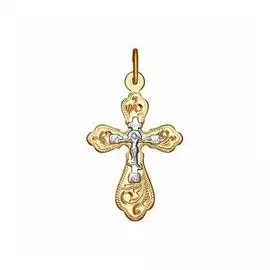 Золотая подвеска-крест