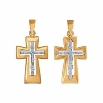 Золотая подвеска-крест "Православная"