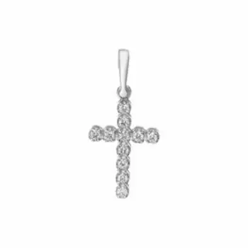 Золотая подвеска-крест с бриллиантами