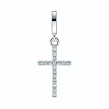 Золотая подвеска-крест с бриллиантами