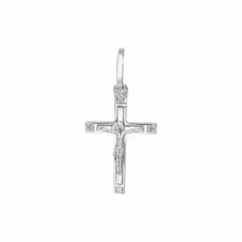 Золотая подвеска-крест с бриллиантами