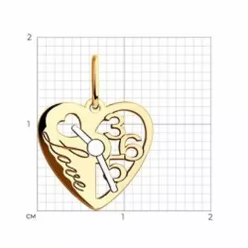Золотая подвеска «Love»