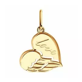 Золотая подвеска "Любовь"