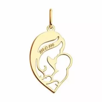 Золотая подвеска "Мама"