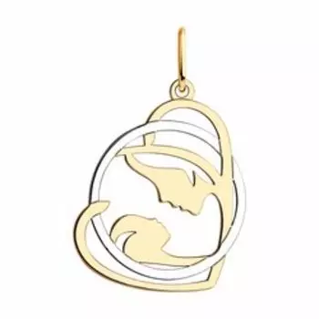 Золотая подвеска "Мать и дитя"
