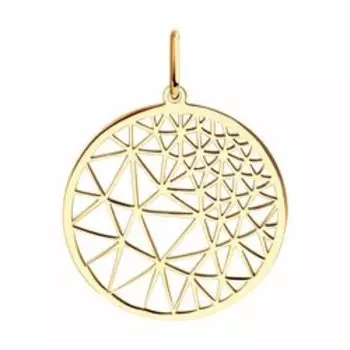 Золотая подвеска "Паутинка"