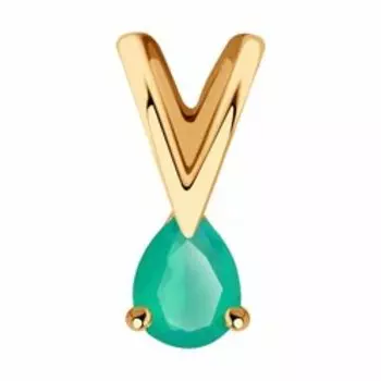 Золотая подвеска с агатом