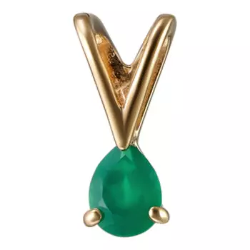 Золотая подвеска с агатом