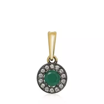 Золотая подвеска с агатом