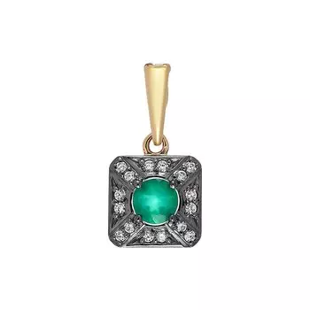 Золотая подвеска с агатом