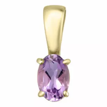 Золотая подвеска с аметистом