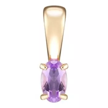 Золотая подвеска с аметистом