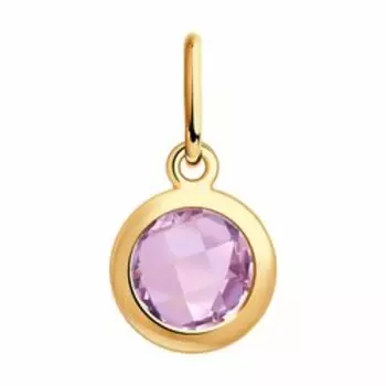Золотая подвеска с аметистом