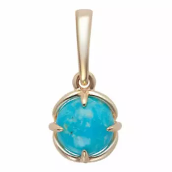 Золотая подвеска с бирюзой