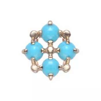 Золотая подвеска с бирюзой