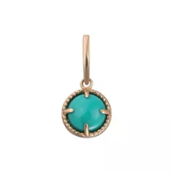 Золотая подвеска с бирюзой