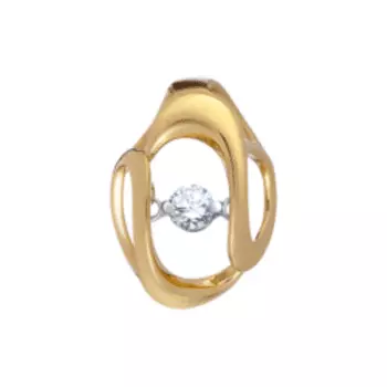 Золотая подвеска с бриллиантом "Танцующий камень"