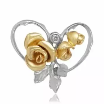 Золотая подвеска с бриллиантом