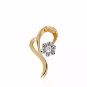 Золотая подвеска с бриллиантом