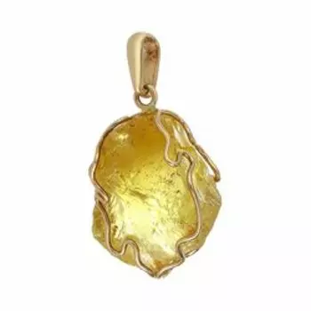 Золотая подвеска с цитрином