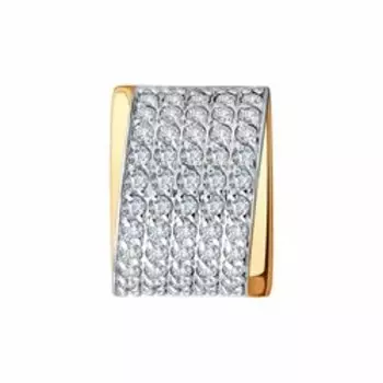 Золотая подвеска с фианитами