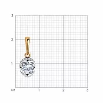 Золотая подвеска с фианитами