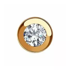 Золотая подвеска с фианитами