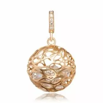 Золотая подвеска с фианитами