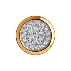 Золотая подвеска с фианитами