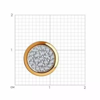 Золотая подвеска с фианитами