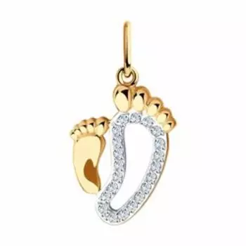 Подвеска из золота с фианитами