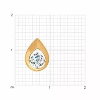 Золотая подвеска с фианитами Swarovski