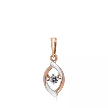 Золотая подвеска с фианитом