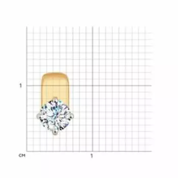 Золотая подвеска с фианитом Swarovski