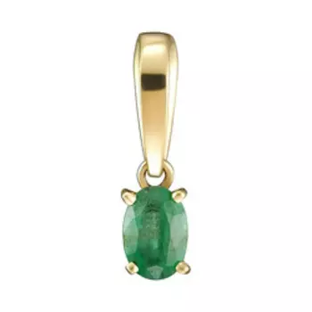 Золотая подвеска с изумрудом