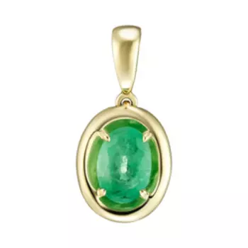 Золотая подвеска с изумрудом