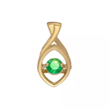 Золотая подвеска с изумрудом "Танцующий камень"