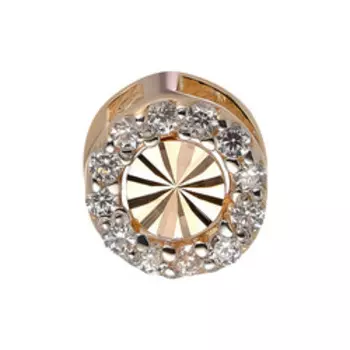 Золотая подвеска с кубическим цирконием