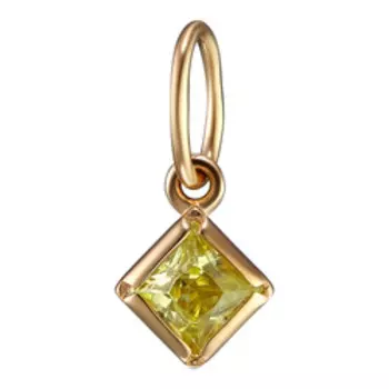 Золотая подвеска с кубическим цирконием