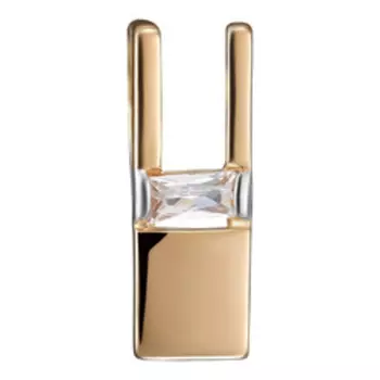 Золотая подвеска с кубическим цирконием