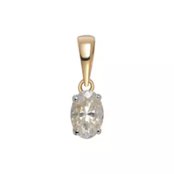 Золотая подвеска с муассанитом